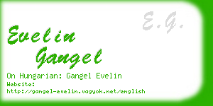 evelin gangel business card